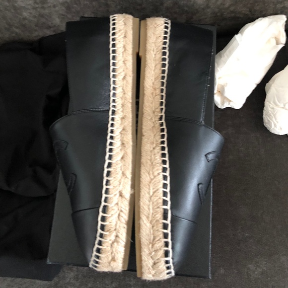 CHANEL  Espadrilles black lamb skin size EU40 fits US size 9 - Picture 6 of 13